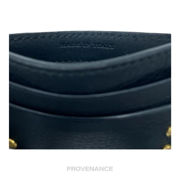 🔴 Burberry Studded Card Wallet - Black Leather - Picture 6 of 7